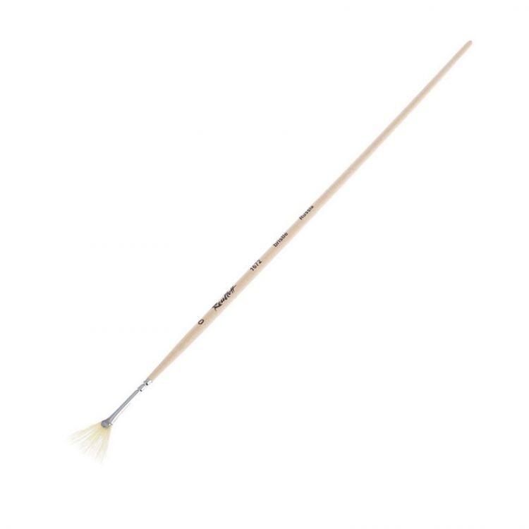 Щетина веер,  удл.ручка № 0 /Roubloff /1672 — PalitraMastera