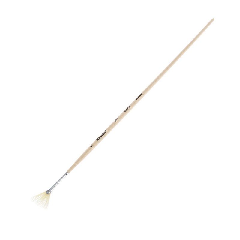 Щетина веер,  удл.ручка № 0 /Roubloff /1672 фото 1 — PalitraMastera