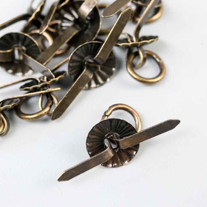 Ручка для шкатулки металл &quot;Молоточек&quot; бронза набор 10 шт С183 1,2х1,2 см  3531288 — PalitraMastera