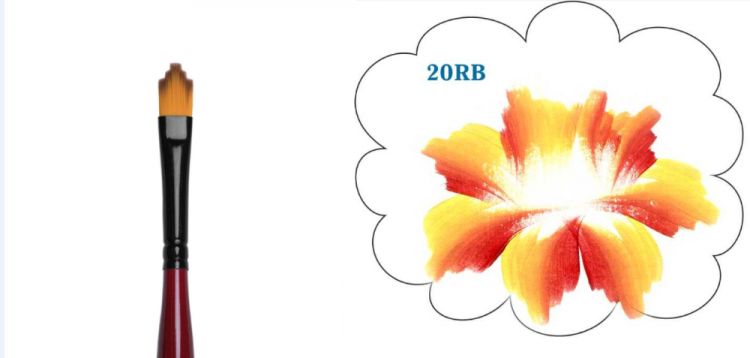 Кисть синт. ступенчатая фигурная №12  Ж20-12,0RB — PalitraMastera