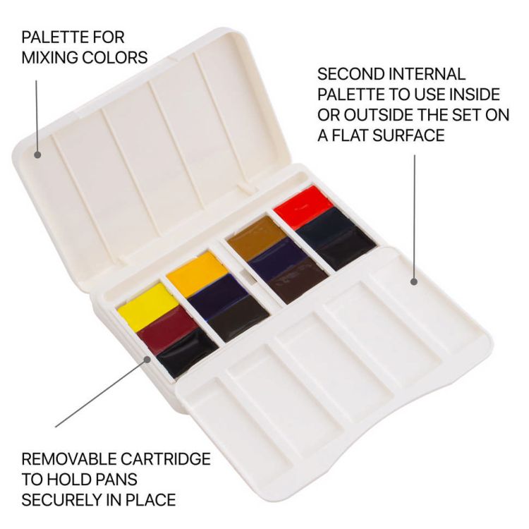 Набор акварели Белые Ночи пластик 12 кювет — PalitraMastera