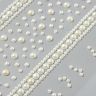 Наклейка пластик стразы "Белые жемчужины" 22,5х11,5 см  10536692 фото 2 &mdash; PalitraMastera