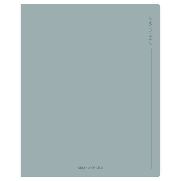 Тетрадь 48л., А5, клетка Greenwich Line &quot;Gray&quot;, &quot;cофт-тач&quot; ламинация, выб. лак, 70г/м2 — PalitraMastera