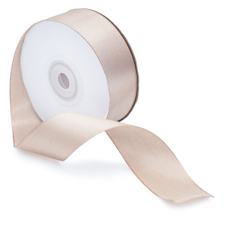 Лента атласная 2,5см*22,86м (067 бежевый) — PalitraMastera