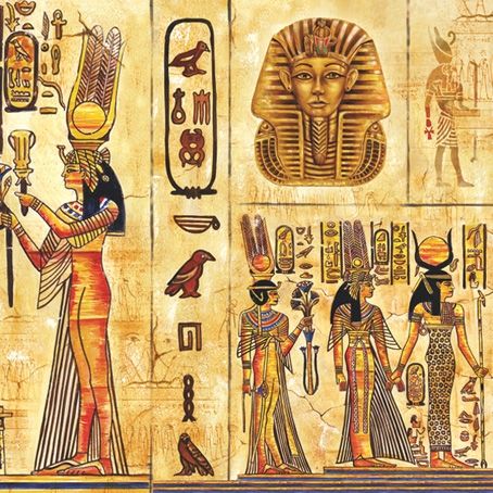 Салфетка для декупажа 33 х 33 см Египет, фрески фото 1 &mdash; PalitraMastera