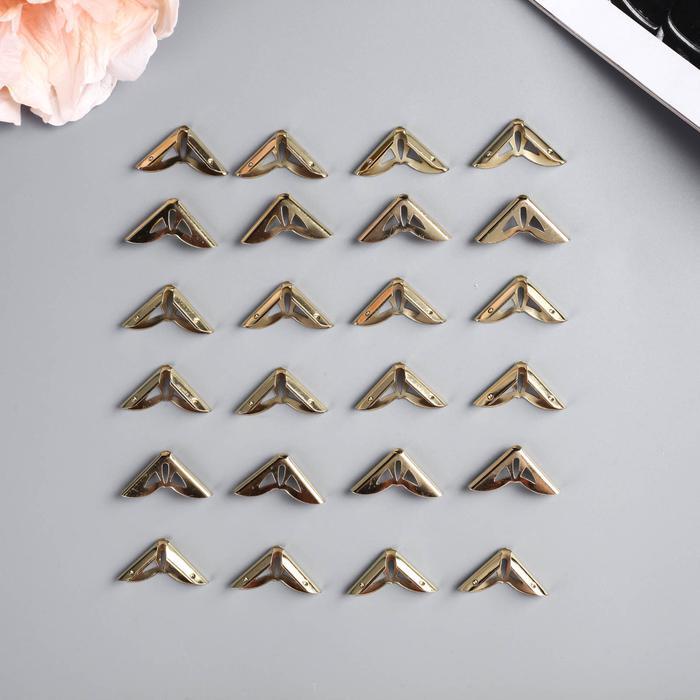 Защитный уголок для альбома металл золото резной 2,1х2,8х0,5 см 2778394 фото 1 — PalitraMastera