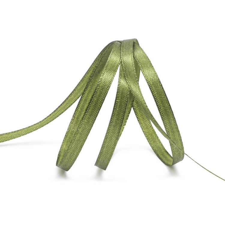 Лента атласная 0,6см*22,86м (105 темно-оливковый) — PalitraMastera