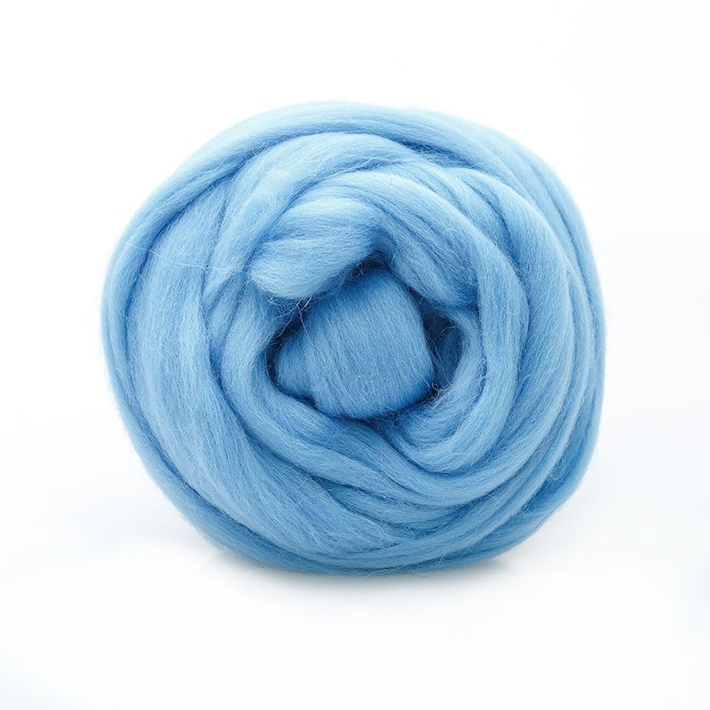 Пряжа ТР ГЛ Полутонкая  для валяния 100% шерсть 100 г №0300 светло- голубой фото 1 &mdash; PalitraMastera