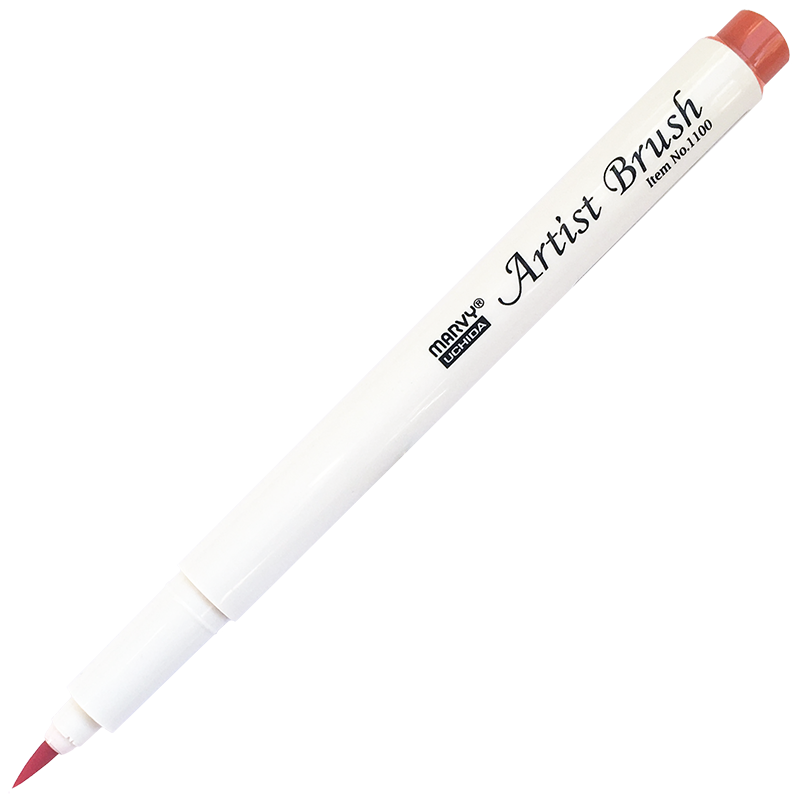 Маркер-кисть, акварельные чернила на водной основе Vermilion MAR1100/49 /Marvy фото 1 — PalitraMastera