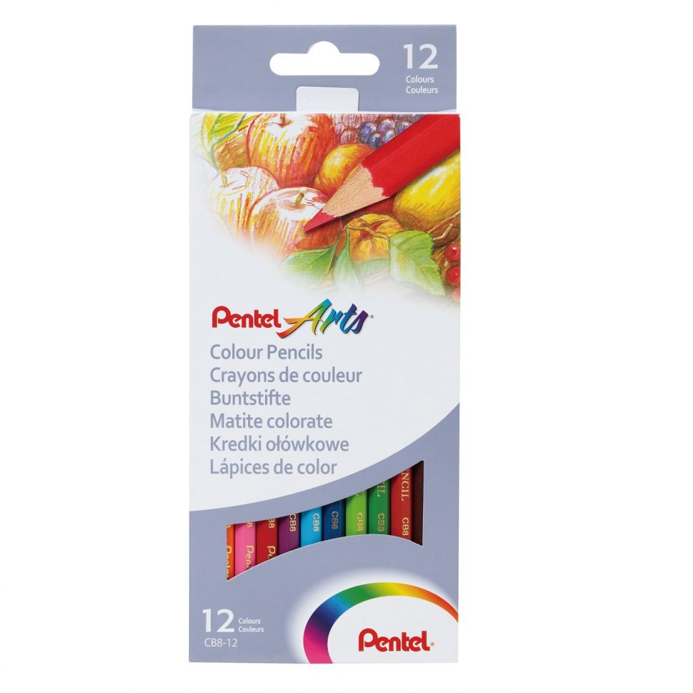 Цветные карандаши Colour pencils, 12 шт./PENTEL--- фото 1 &mdash; PalitraMastera
