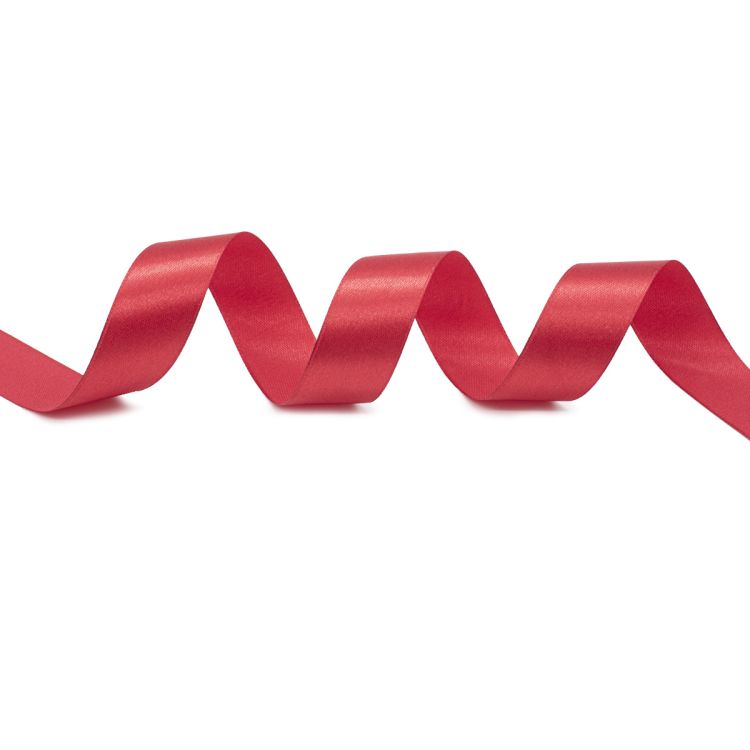 Лента атласная 2,5см*22,86м (027 ярко-красный) — PalitraMastera