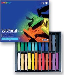 Mungyo Пастель мягкая квадратная 24 цветов в картонной коробке — PalitraMastera