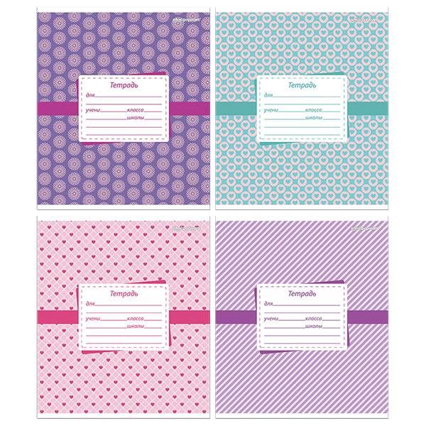 Тетрадь 18 л. в клетку, КРАСИВЫЙ ОРНАМЕНТ мел. карт. выб. УФ-лак фото 1 — PalitraMastera