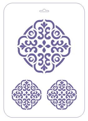 Трафарет пластиковый 22х31 см, Орнаментальная розетка 2 фото 1 &mdash; PalitraMastera