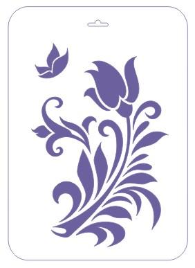 Сонет Трафарет, Прекрасный цветок, 22 х 31 см, пластиковый--- фото 1 — PalitraMastera