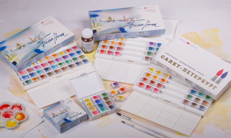 Набор акварели Белые Ночи пластик/палитра 24 кюветы — PalitraMastera