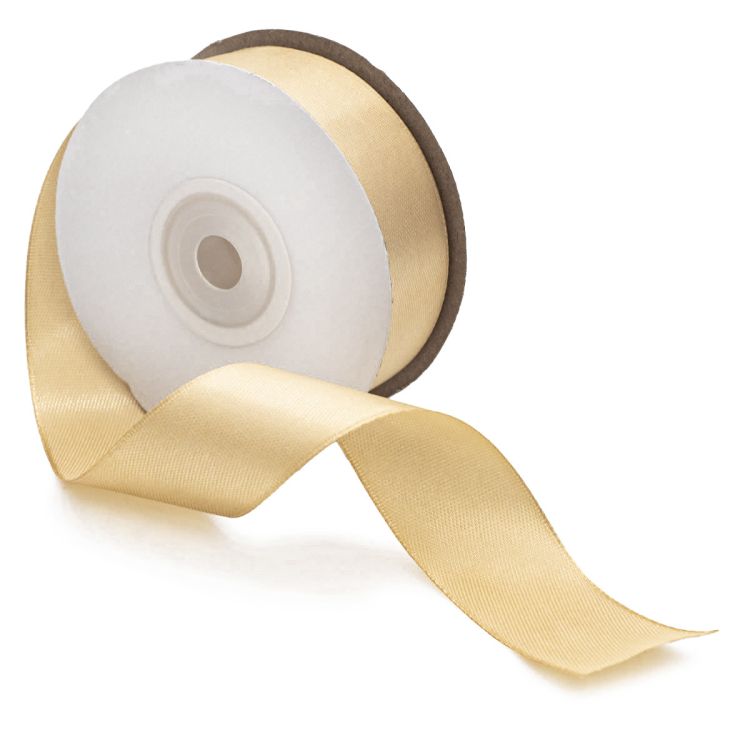 Лента атласная 2,5см*22,86м (054 золотисто-бежевый) — PalitraMastera