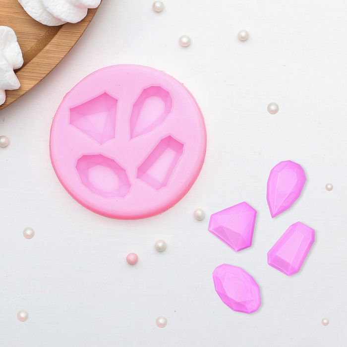 Молд силиконовый «Драгоценные камни», 7,3*1 см — PalitraMastera