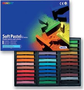 Mungyo Пастель мягкая квадратная 36 цветов в картонной коробке фото 1 &mdash; PalitraMastera