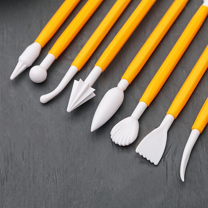 Набор приспособлений для моделирования кондитерских украшений 8 шт, цвет МИКС &mdash; PalitraMastera