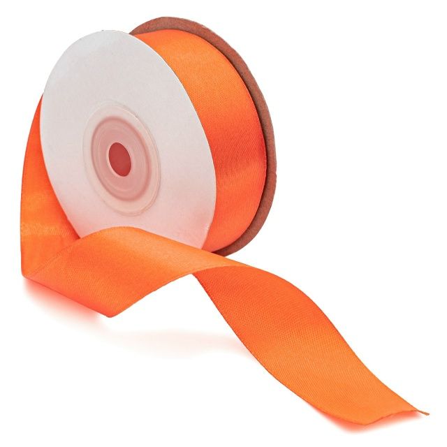 Лента атласная 2,5см*22,86м (044 оранжевый) — PalitraMastera