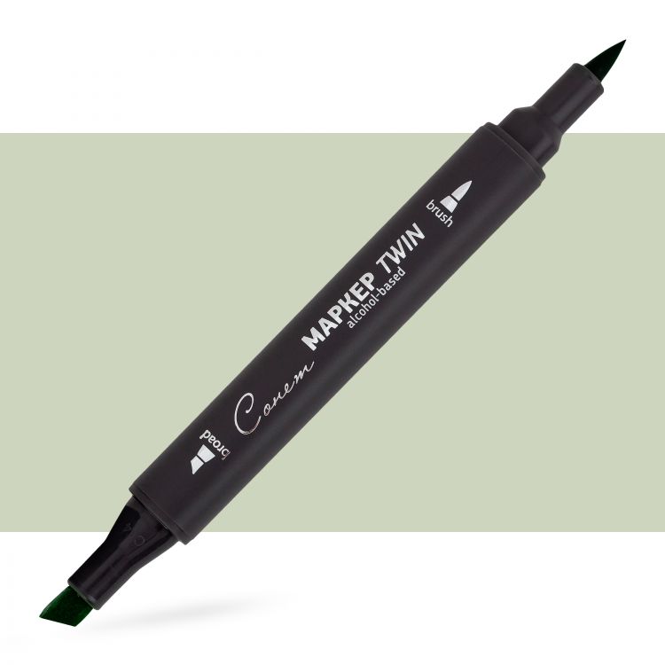 Маркер спиртовой Сонет Twin Brush, зеленый спектр — PalitraMastera