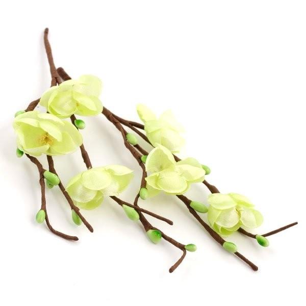 Цветы вишни из бумаги ЗЕЛЕНЫЕ, 2 шт — PalitraMastera