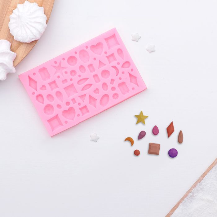 Молд силиконовый «Драгоценные камни», 117 см, цвет МИКС — PalitraMastera