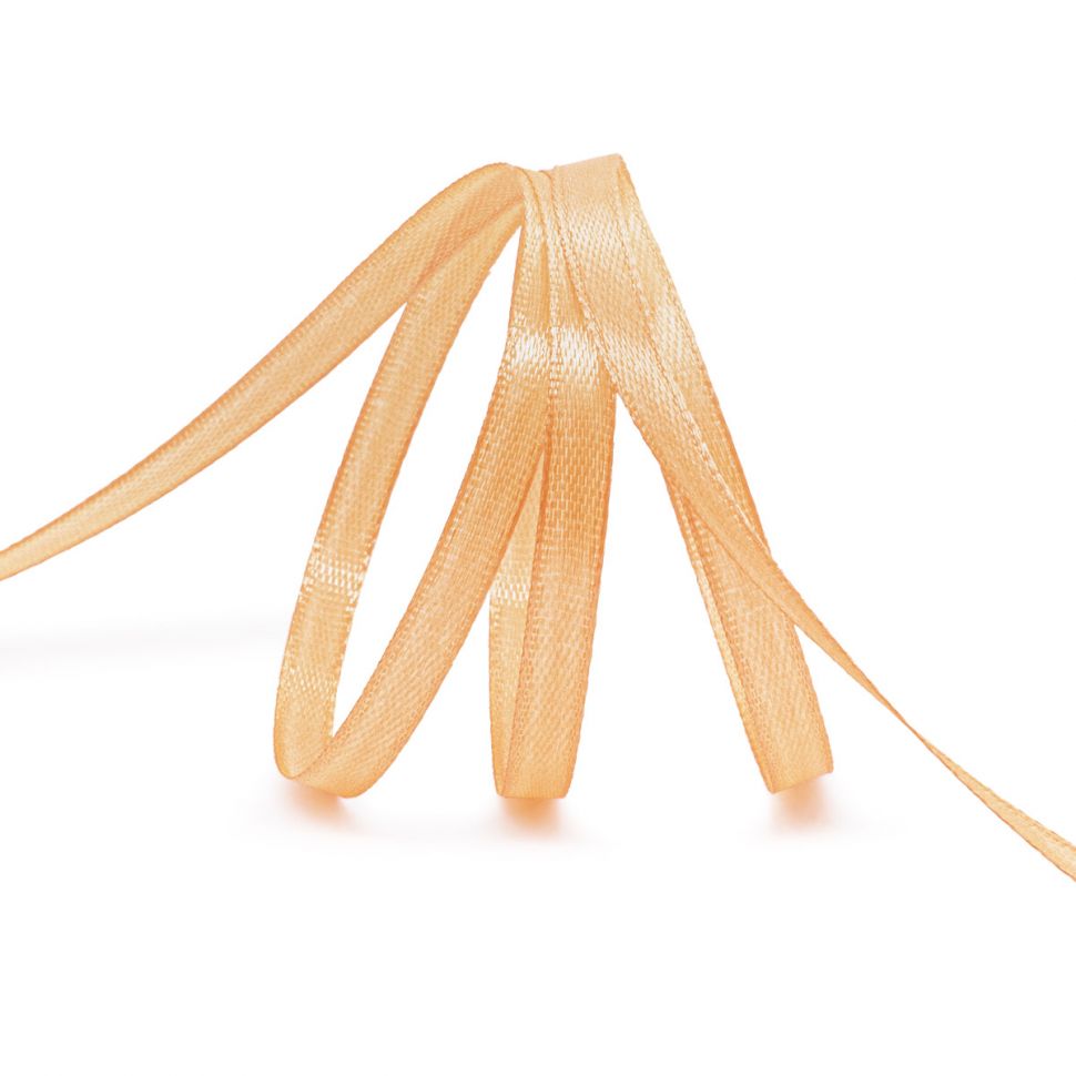 Лента атласная 0,6см*22,86м (037 яр.оранжевый) фото 1 — PalitraMastera