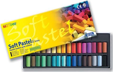 Mungyo Пастель сухая мягкая квадратная профессиональная 1/2 длины 32 цветов в картонной коробке фото 1 — PalitraMastera