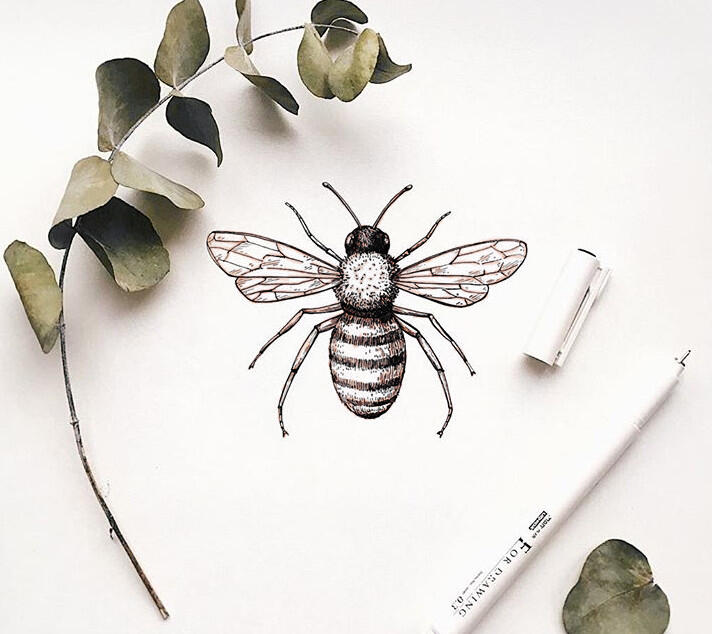 Линер, ручка для черчения и рисования 0.3мм DARK BROWN MAR4600/DB/0.3 /Marvy — PalitraMastera