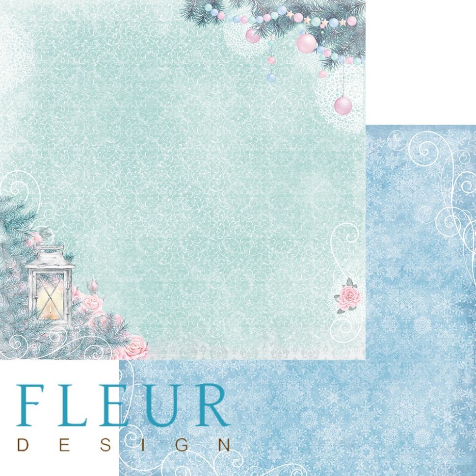 Лист бумаги для скрапбукинга "Очаг", коллекция "Новогодняя сказка", 30х30, плотность 190 гр, 10 листов в упаковке, FD1004606 фото 1 &mdash; PalitraMastera