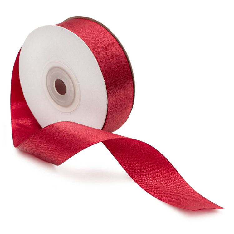 Лента атласная 2,5см*22,86м (028 темно-красный) — PalitraMastera