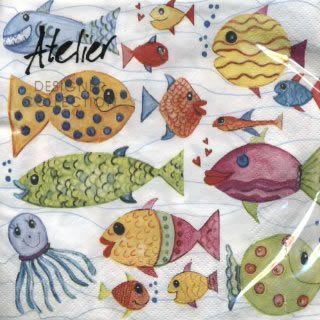 Салфетка для декупажа 33 х 33 см Забавное море фото 1 — PalitraMastera