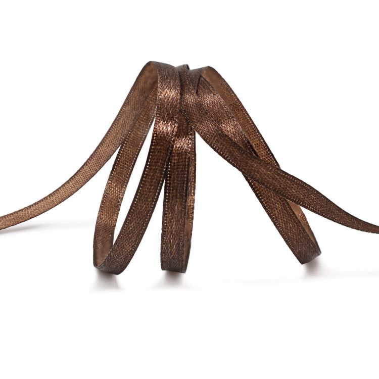 Лента атласная 0,6см*22,86м (078 т.коричневый) — PalitraMastera