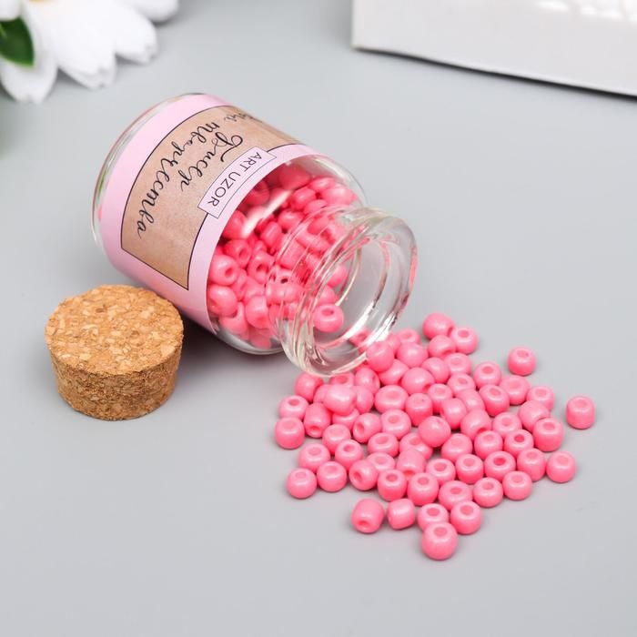 Бисер круглый 6/0 в бутылочке &quot;Розовый коралл&quot; 20 гр  6075104 — PalitraMastera