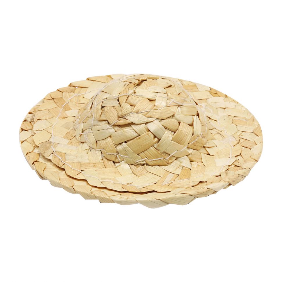 AR043 Шляпка соломенная, 8см, 1шт фото 1 — PalitraMastera