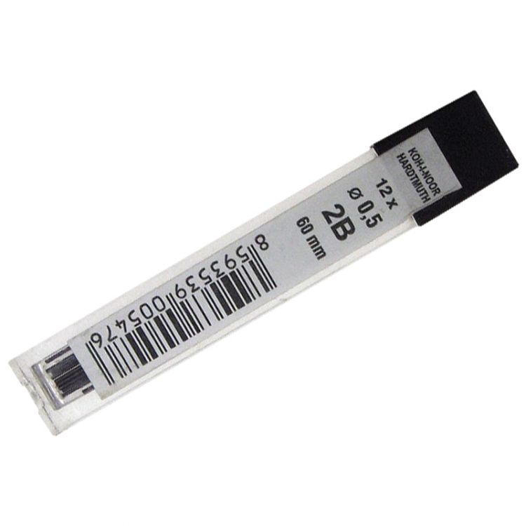 Грифели 0.5 мм 2B  для механических карандашей  KOH-I-NOOR — PalitraMastera