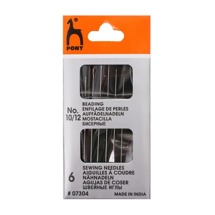 07304 Иглы для бисера №10-12 (6 шт) PONY — PalitraMastera
