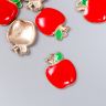 Декор для творчества металл, эмаль "Яблочко" красный 1,5х1,2 см  7356056 фото 1 — PalitraMastera
