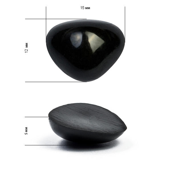 Носик для игрушек арт.TBY.2,5 цв.черный 12х15 мм фото 1 — PalitraMastera