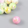 Бусина пластик для творчества «Ребристый шарик. Разноцветный перламутр», 1.6х1.6х1.6 см, МИКС фото 2 &mdash; PalitraMastera