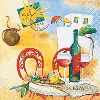Салфетка для декупажа 33 х 33 см Испанское вино Rioja (Риоха) АКЦИЯ!!! фото 1 — PalitraMastera