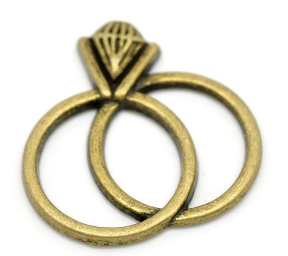 Подвеска &quot;Обручальное кольцо&quot; 25x25mm (под античную бронзу) — PalitraMastera