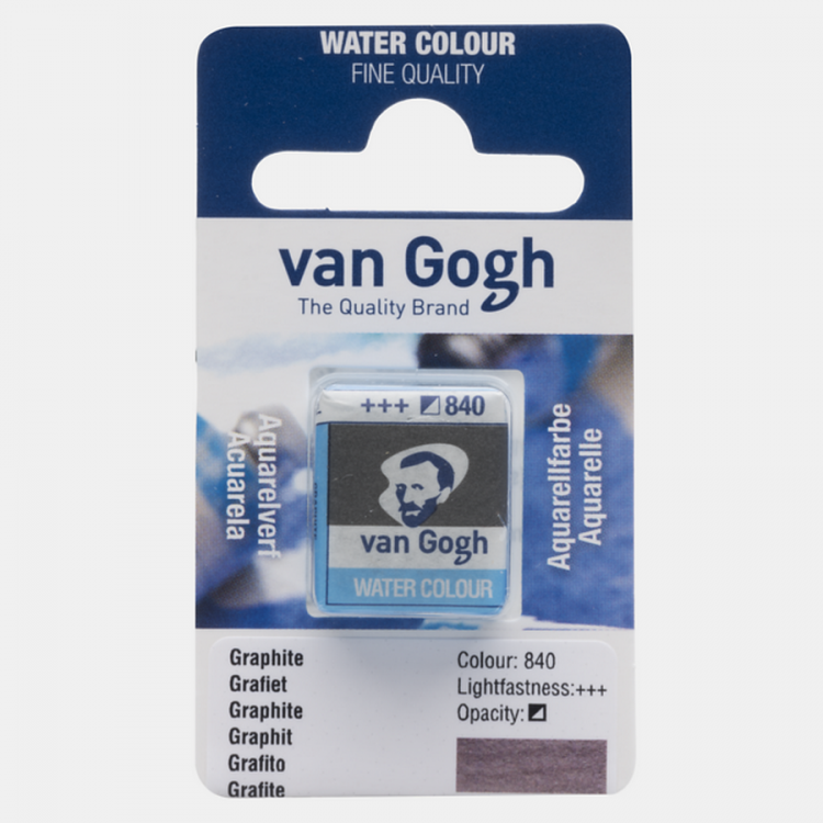 Краска акварельная Van Gogh кювета №840 Графит New Colour — PalitraMastera