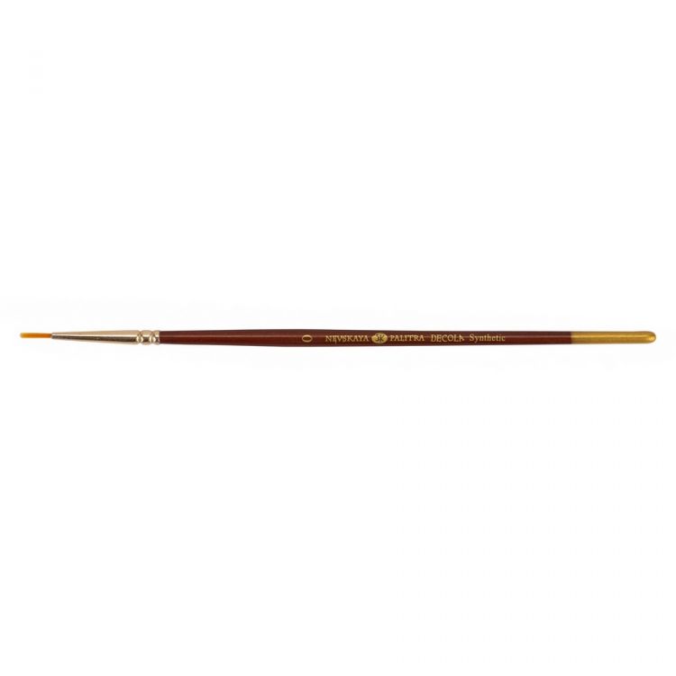 Кисть синтетика &quot;Декола&quot; круглая № 0 (1,3 мм) — PalitraMastera