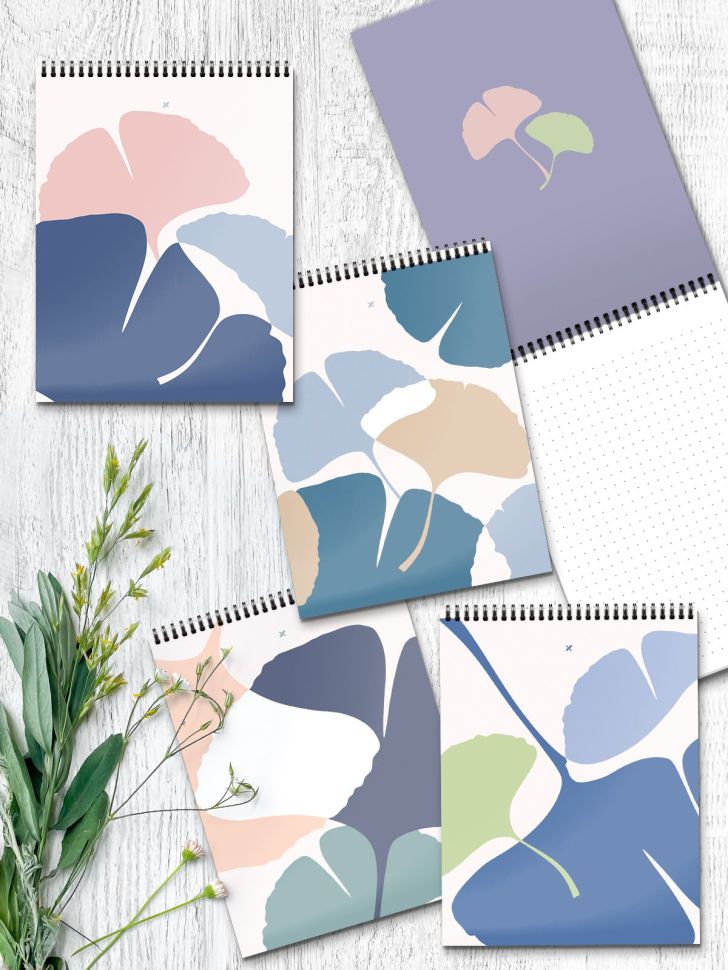 Блокнот А5 60 л. в точку LOREX PASTEL PARSLEY греб. мел. карт. soft touch фото 1 &mdash; PalitraMastera