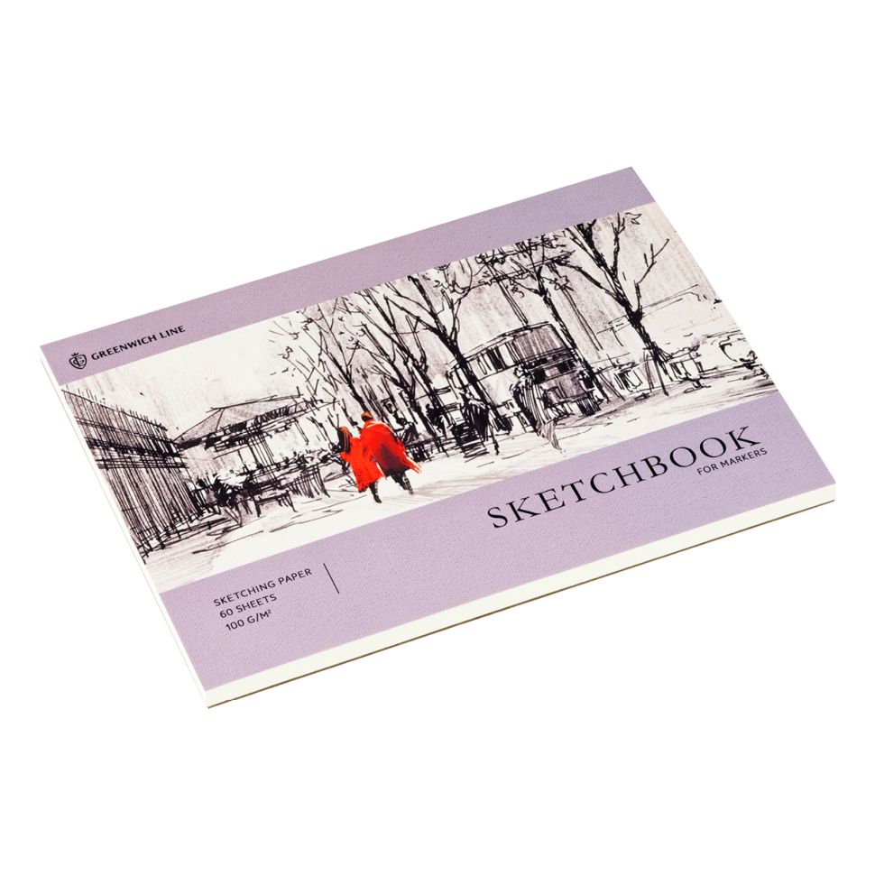 Скетчбук для маркеров 60л., А4 Greenwich Line "City walk", на склейке, 100г/м2 фото 1 — PalitraMastera