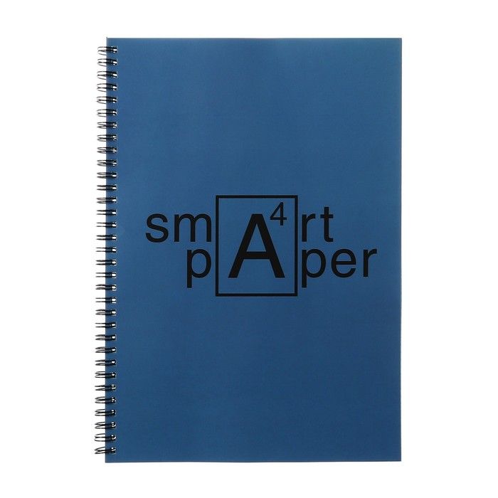 Тетрадь A4, 80 листов в клетку на гребне Smart paper. No 1, обложка мелованный картон, матовая ламинация, блок тоннированный офсет 70 г/м2 фото 1 — PalitraMastera