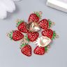 Декор для творчества металл, эмаль "Спелая клубничка" красный 1,6х1 см 7356039 фото 3 — PalitraMastera